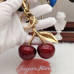 COACH Cherry Bag Charm Keychain